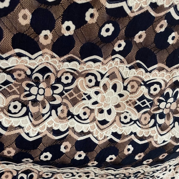 NWT Endless Rose Strapless Navy/Pink Lace Pattern Floral Dress. Size Small. - Picture 5 of 8